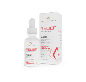 Sky Wellness CBD Relief Oil Drops 1000mg Peppermint