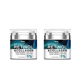 Advanced Retinol Collagen Cream For Face With 5  Hyaluronic Acid Anti-Aging Cream Anti Wrinkle Reduce Fine Lines Lifting And Firming Cream 24-Hour Fac (Option: Two)