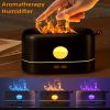 3D Flame Humidifier; Portable Silent Aromatherapy Essential Oil Diffuser With Flame Night Light For Home; Office; Kids Bedroom 250ml Cool Mist Humidif