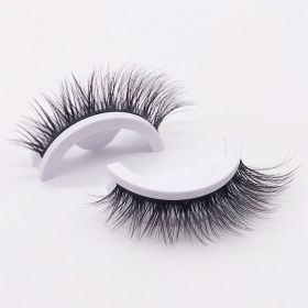 1Pair Glue-free False Eyelashes Wispy Natural Lashes Long Eyelash Self-adhesive Lash Extension Reusable Handmade Lash For Makeup (Color: B30)