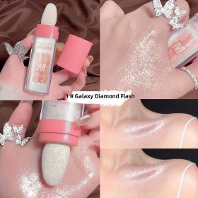 Brightening Fairy Highlighter Powder - Full Body Contouring and Clavicle Pearlescent Patting Powder for Face and Eye (Color: 1# White Flash)